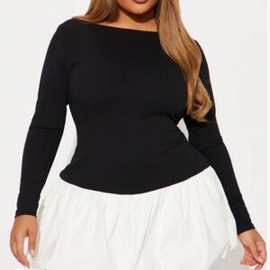 Black and White Women's Top
